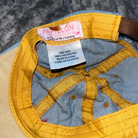Papillon Blanc Yellow and Blue Cap main image 4